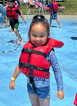 Sunshine student enjoying water park
